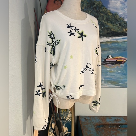 Aerie’s Off-Line, Sinfully Soft Summer Sweatshirt, Lightweight, Side Ties,Size S - Picture 3 of 12